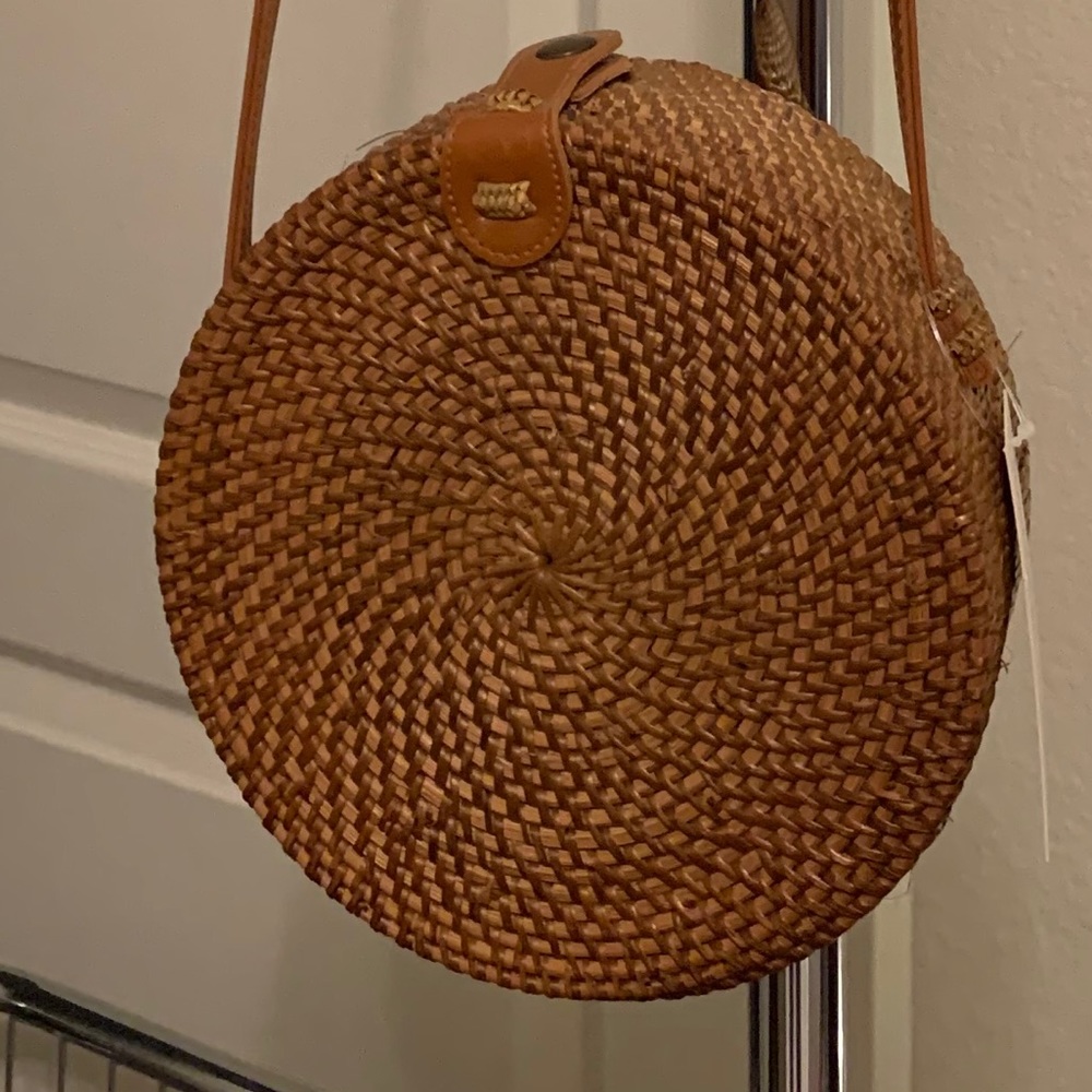 Hand made woven cross body purse.